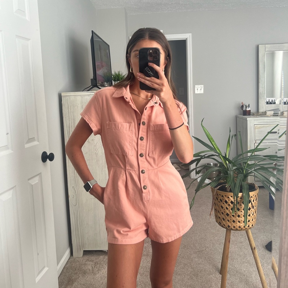 NEW BDG Pink Jean Romper